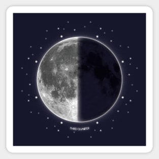 Third Quarter/ Half Moon - Moon Phases Sticker